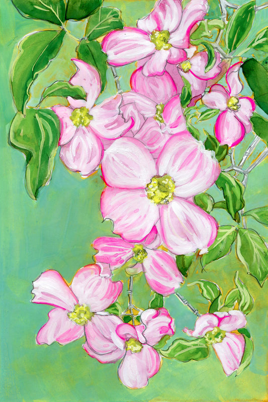 The Garden Studio Series – Dogwood, Original Watercolor and Gouache Painting