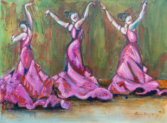 La Soloiste et Ensemble - Original Acrylic Painting