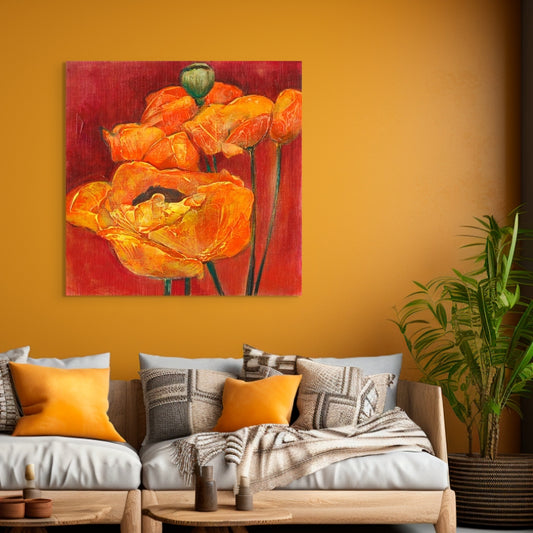Orange and Red Poppies - Fine Art Print