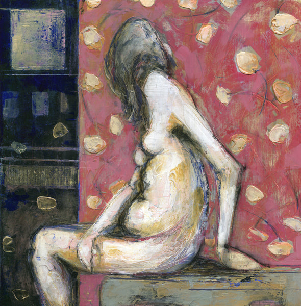 Figure With Poppies II - Original Acrylic Painting