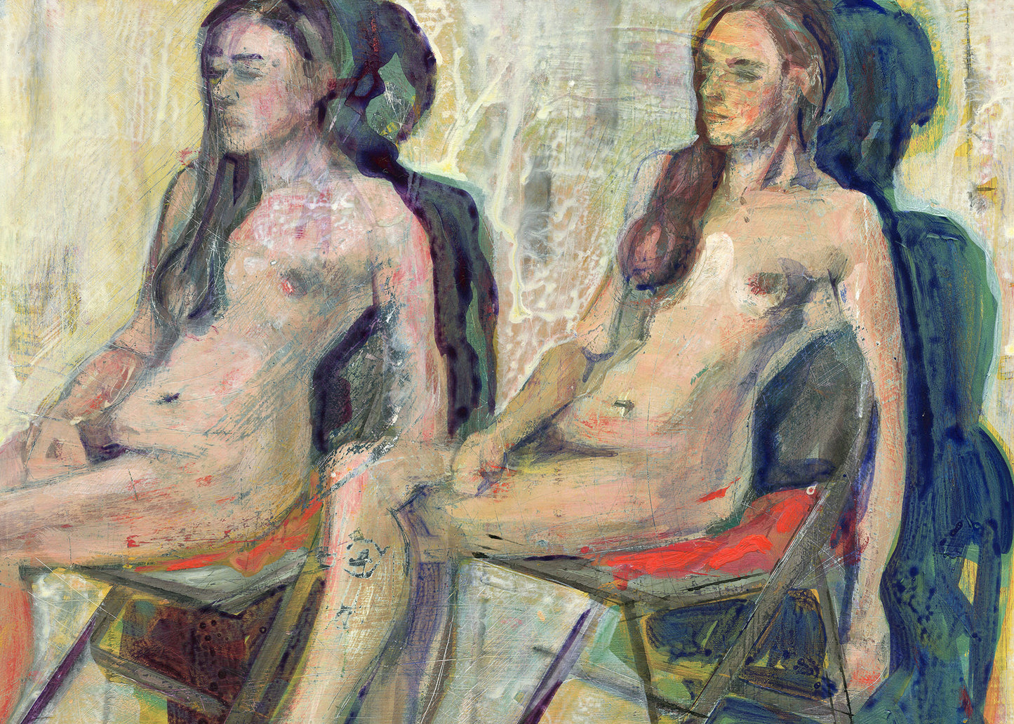 Two Rays Acrylic Painting - 5x7 Print