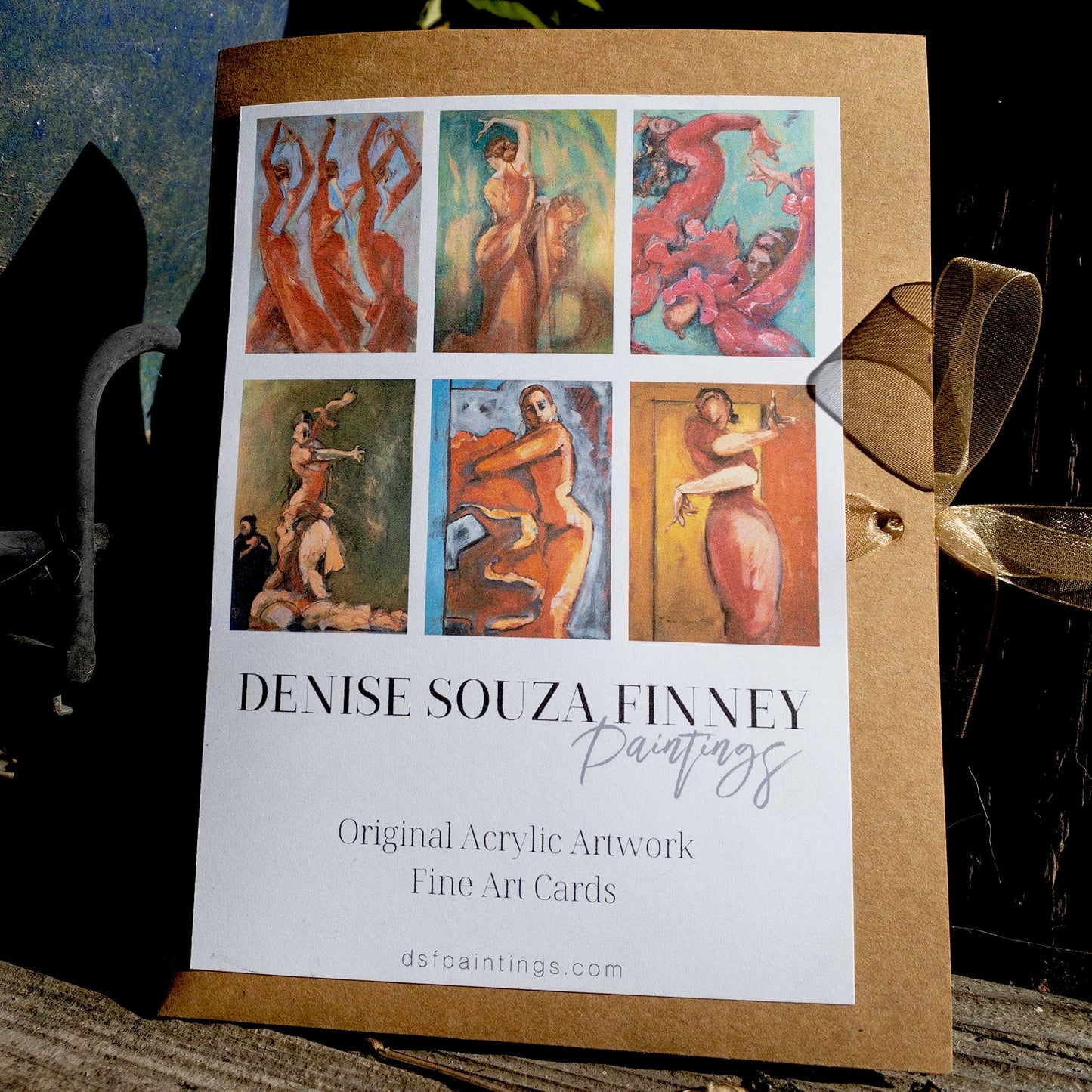 Six Different Flamenco Paintings 5x7 Greeting Card Gift Set