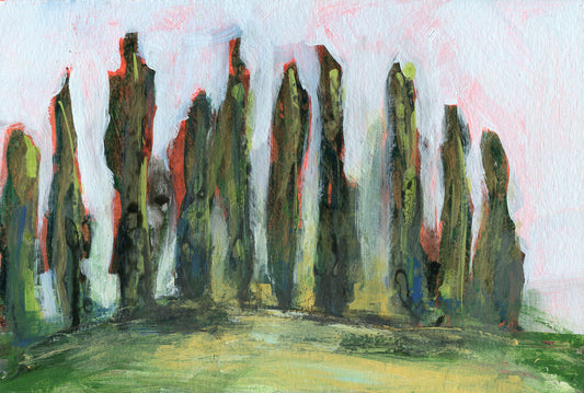 Italian Cypress Trees - 5x7 Print