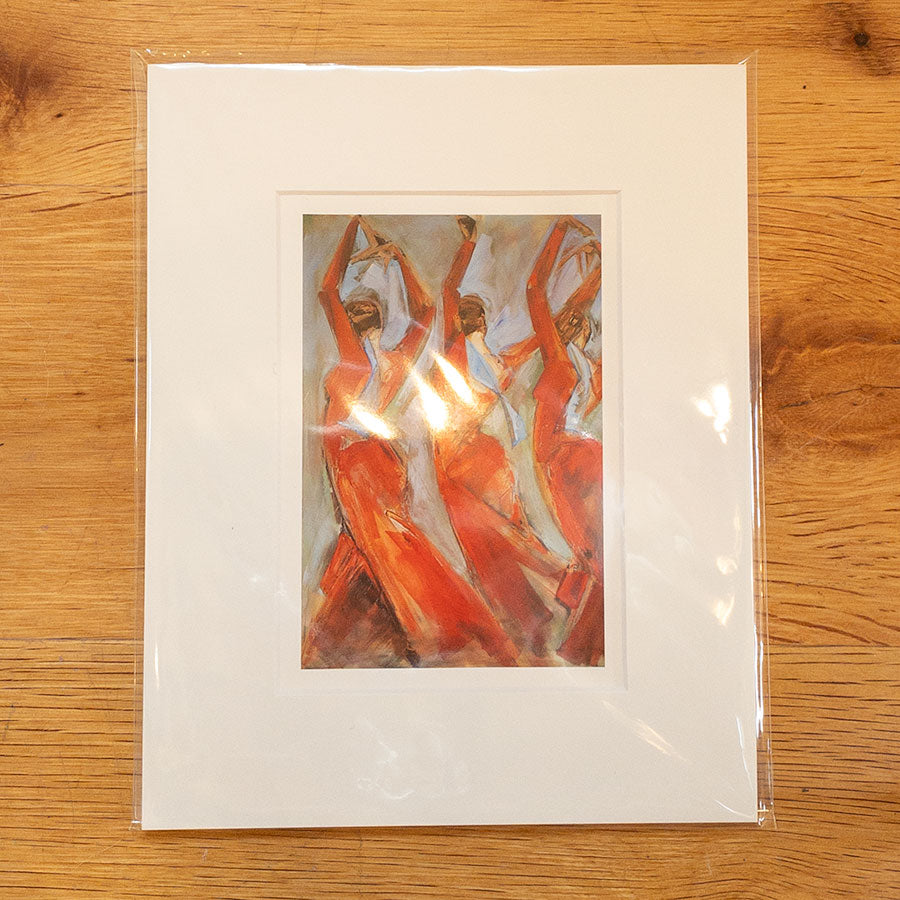 Tres Allegrias Rojos Acrylic Painting Small Print