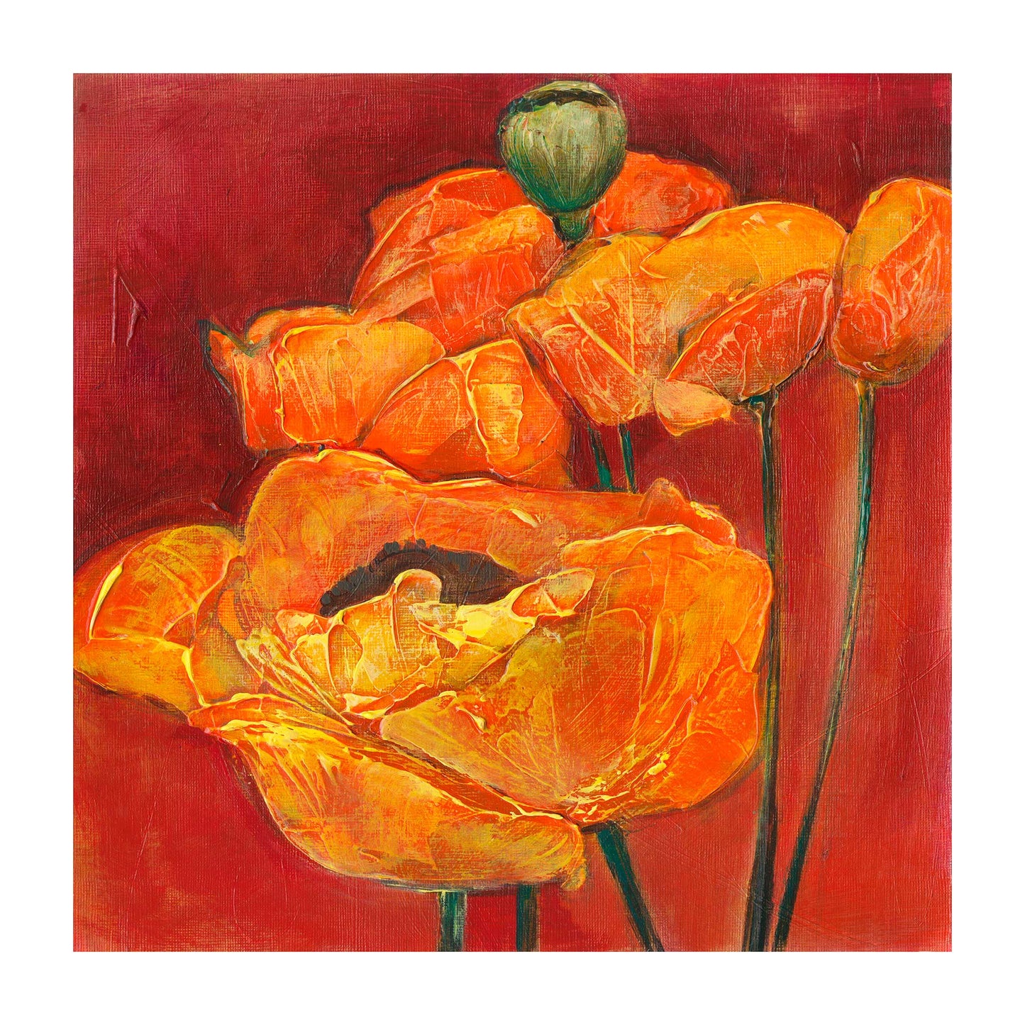 Orange and Red Poppies - Fine Art Print