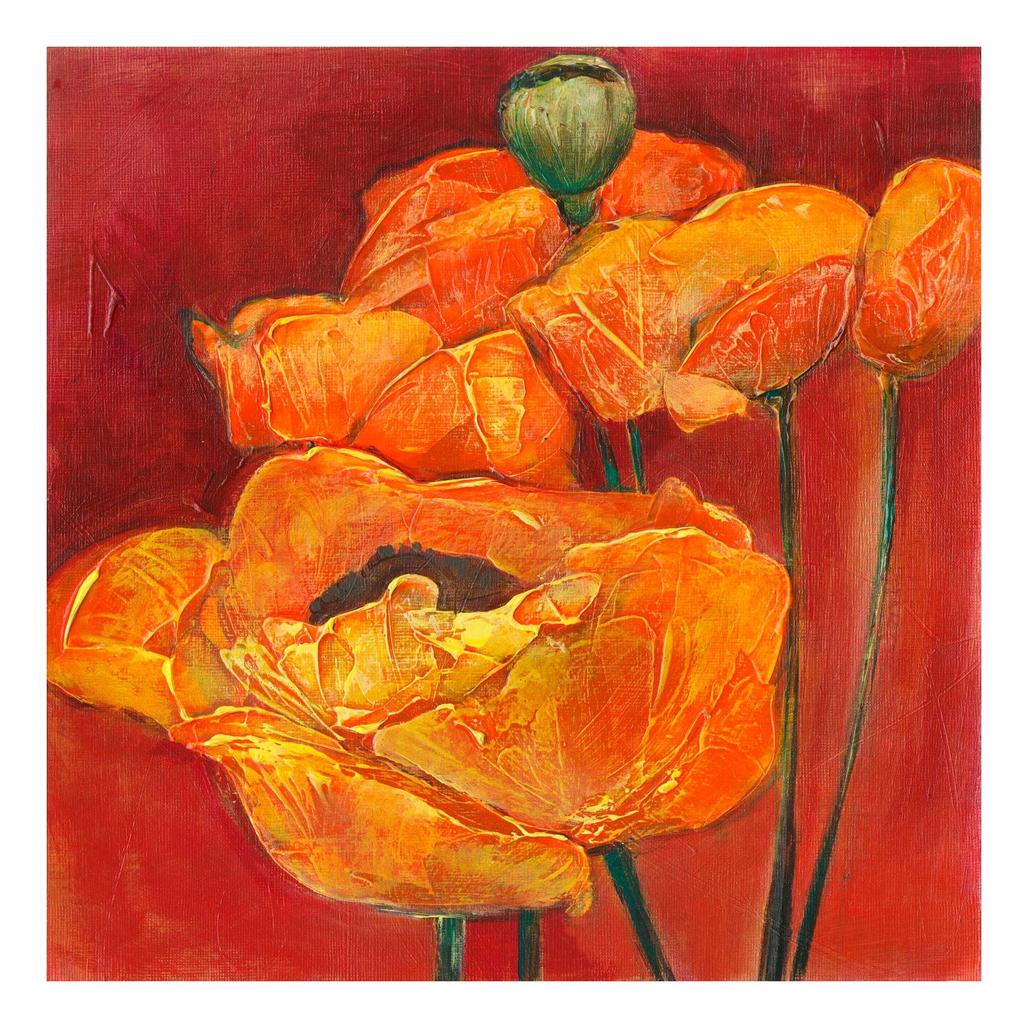 Orange and Red Poppies - Fine Art Print