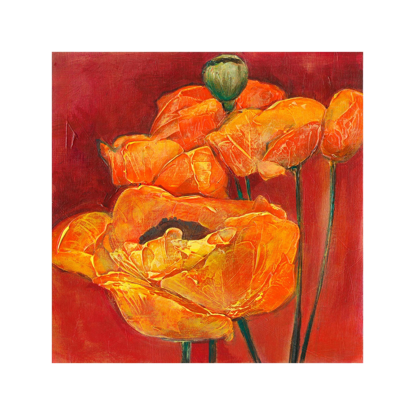 Orange and Red Poppies - Fine Art Print