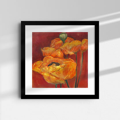 Orange and Red Poppies - Fine Art Print