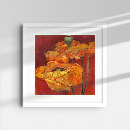 Orange and Red Poppies - Fine Art Print