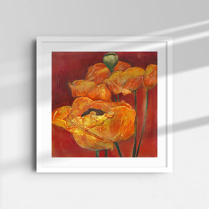 Orange and Red Poppies - Fine Art Print