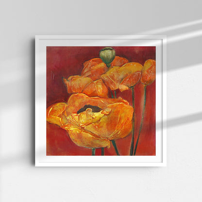 Orange and Red Poppies - Fine Art Print