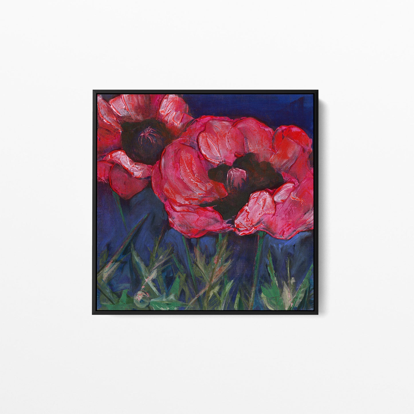 Red Poppies Dark Sky -  Fine Art Print