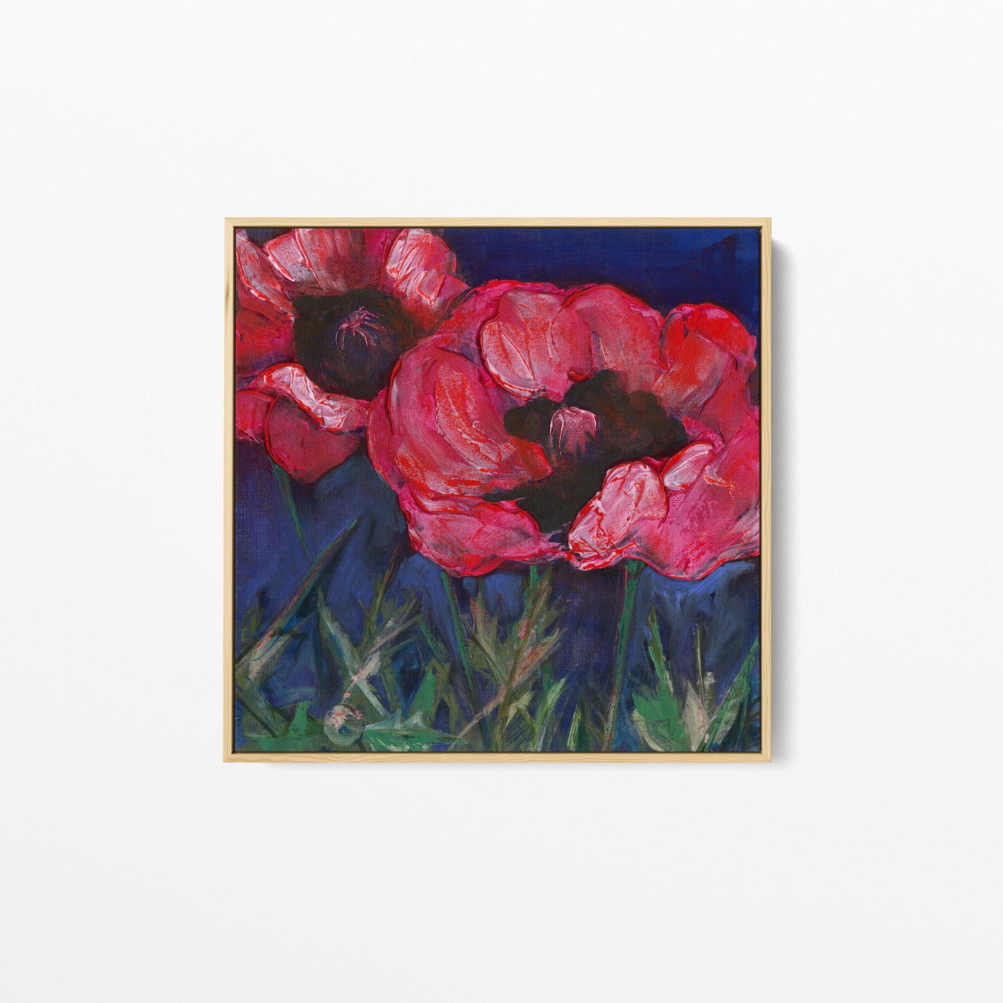 Red Poppies Dark Sky -  Fine Art Print