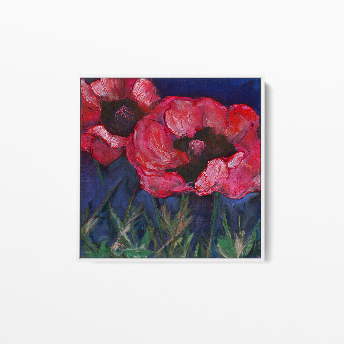 Red Poppies Dark Sky -  Fine Art Print
