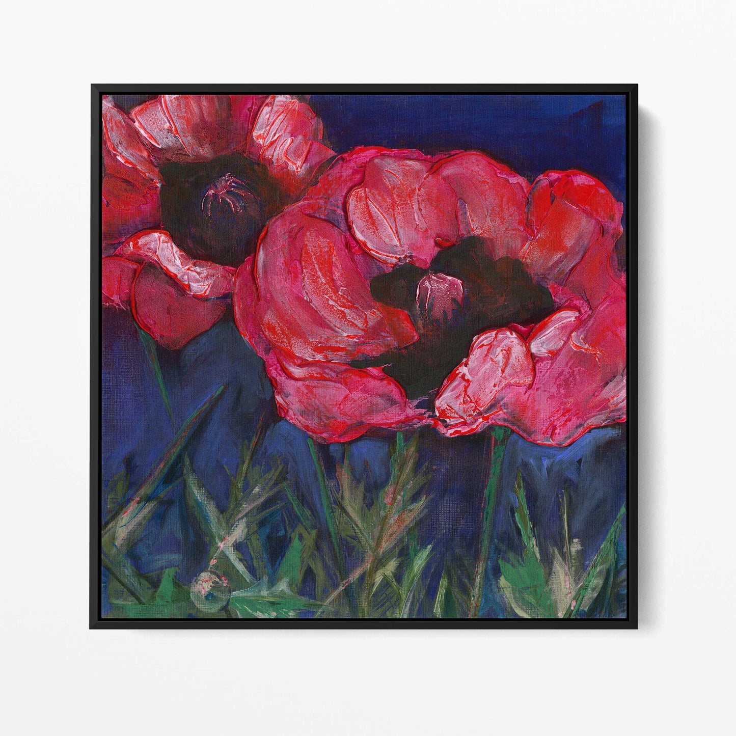 Red Poppies Dark Sky -  Fine Art Print