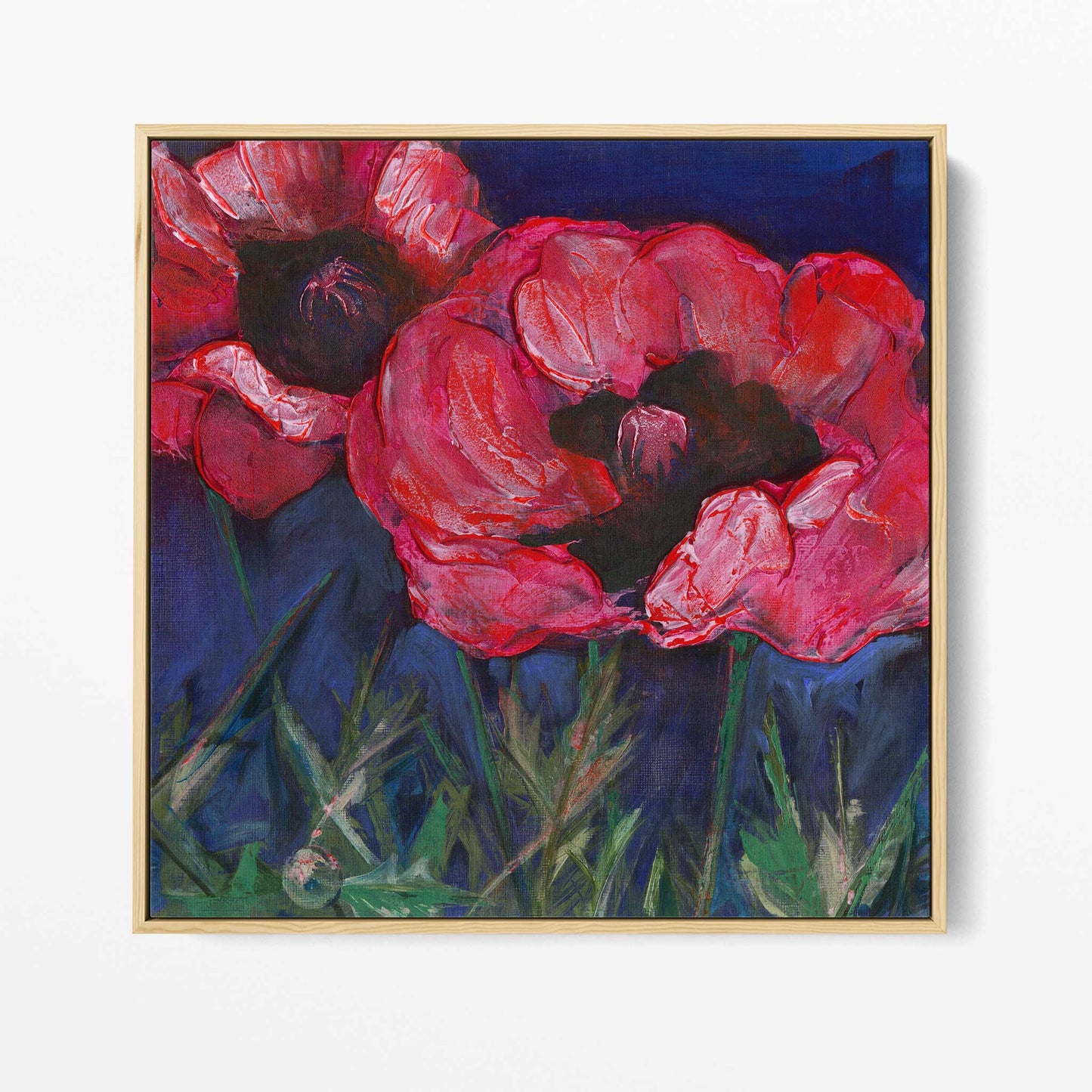 Red Poppies Dark Sky -  Fine Art Print