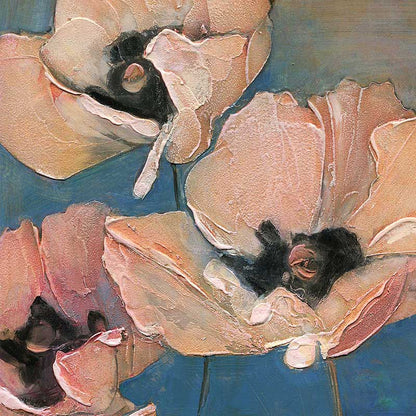 Six Poppy Portrait Paintings 5x5 Gift Card Set