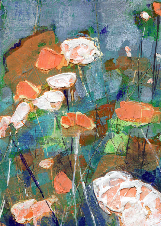 Kari's Poppies Card - 5x7 Greeting Card from Original Painting