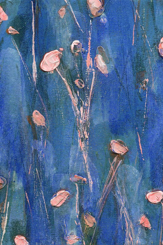 Poppy Wallpaper III Acrylic Painting - 4x6 inch Print