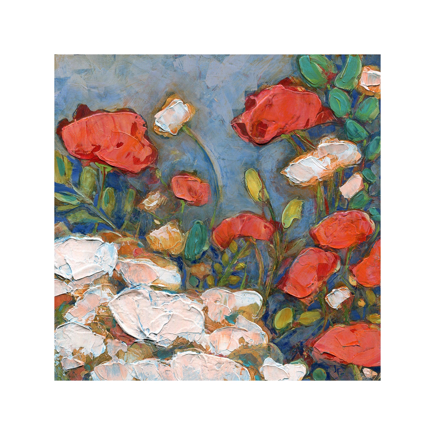 Poppies in a Spring Garden - Fine Art Print