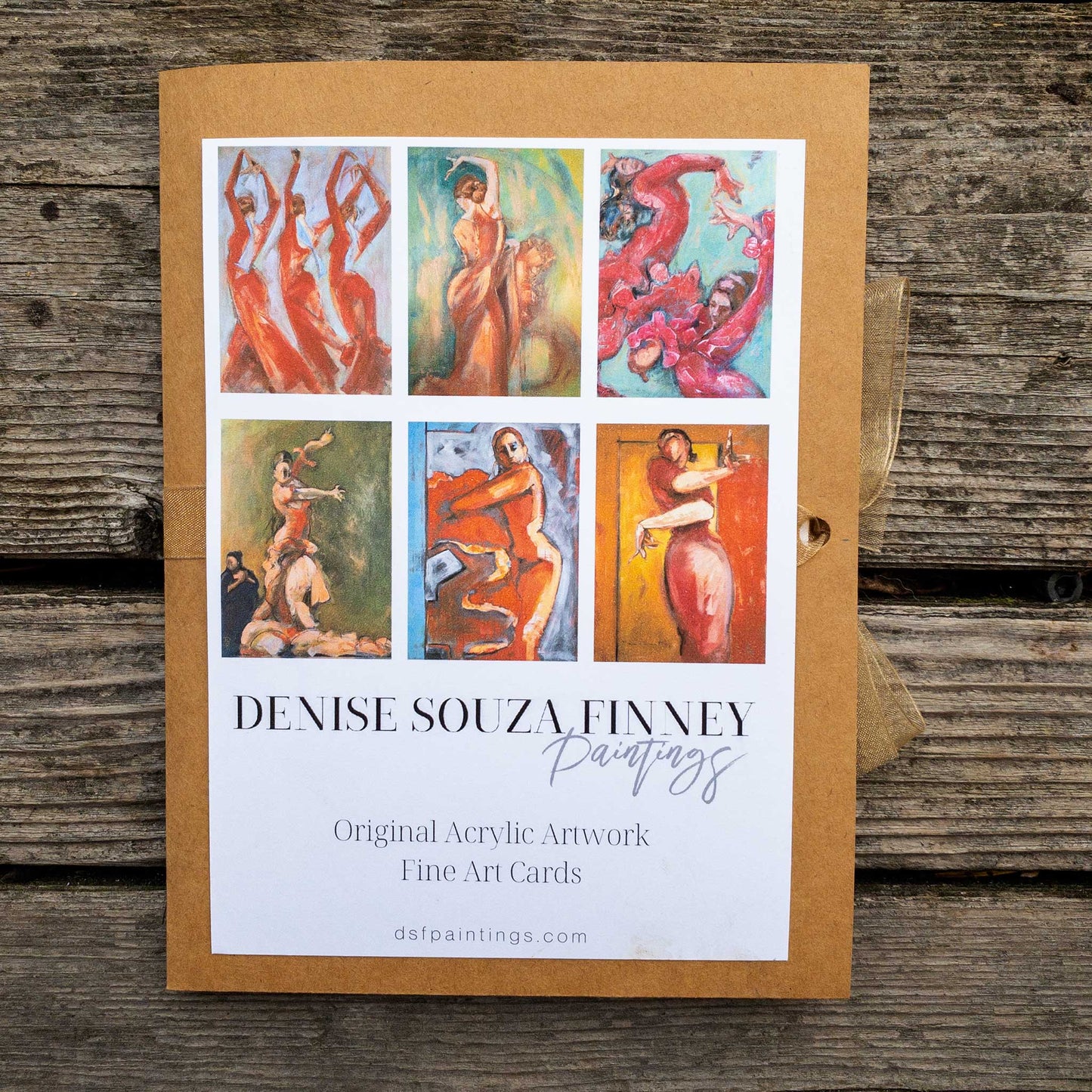 Six Different Flamenco Paintings 5x7 Greeting Card Gift Set