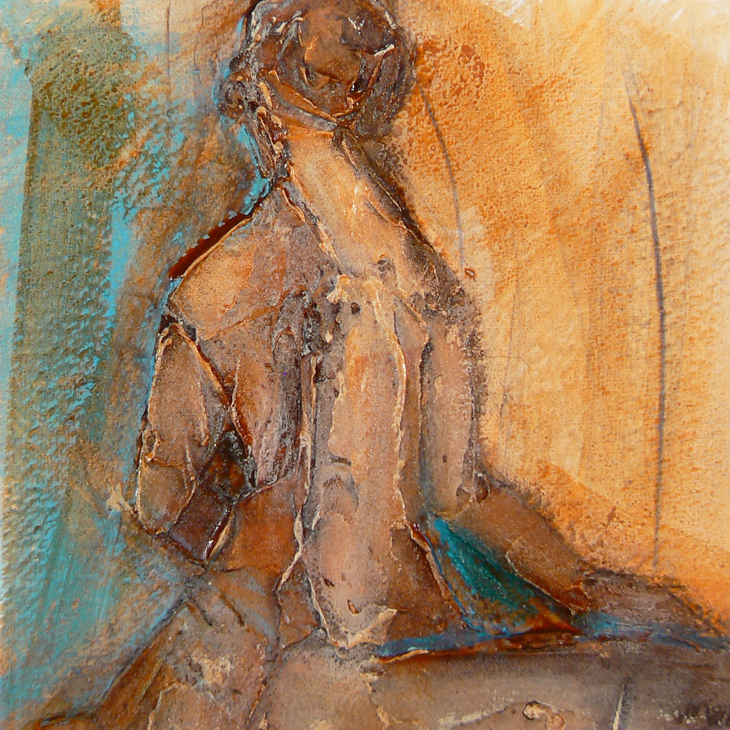 Series II, Sitting Figure III - Original Acrylic Painting