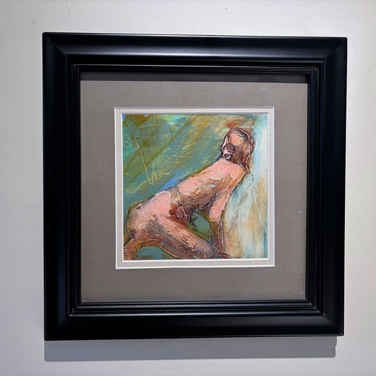 Series I, Figure Kneeling - Original Acrylic Painting